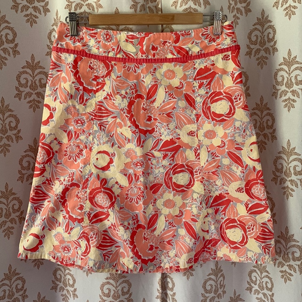 Eddie Bauer coral floral skirt 2